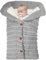 Vicloon Baby Fußsack, Winterfußsack Kinderwagen, Babyschale Fußsack mit Tasten, Futter aus Lammwolle, Waschbar, Geeignet für Herbst und Winter (Mittelgrau)