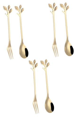Alipis 6 Pezzi Cucchiaio Di Pompelmo Cucchiai Da Zuppa Mini Cucchiaio Cucchiaio Da Caffè Espresso Cucchiai Vintage Cucchiai Da Dessert Cucchiaio Da Gelato Cucchiaino Da Tè Forchetta
