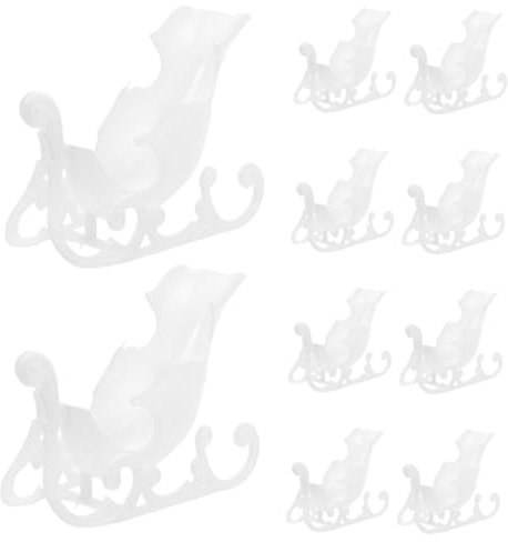 BESTonZON 10Stücke Teiliges Weihnachtsbaum Ornament Hängende Schlitten Deko für Weihnachtsfeiern Weihnachtsbaum Weiß für Festliche Anlässe