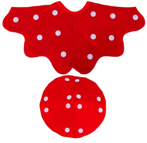 STOBAZA Pilzkappe Und Pilz-Cape-Kostümset Für Kinder Und Erwachsene Pilzkostüm Für Cosplay Bühnenauftritte Weihnachtsfeiern Und Familien-Partys 1 Set