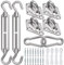 M6 44 Piezas Kit Montaje Toldo Vela 304 Tensores para Toldos Enganches para Toldos Exterior para Tela Sombra Exterior Hamacas De Columpios