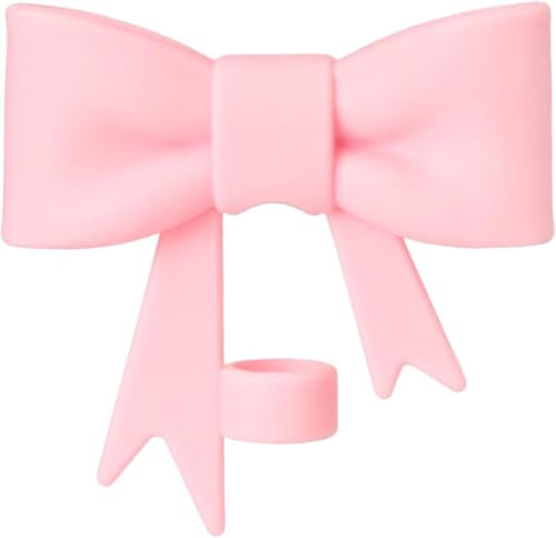 Pink Bow Straw Cover for Stanley 40&30 Oz Cup, 10mm Silicone Straw Covers Cap for Stanley Cup Accessories, Cute Straw Topper for Tumblers, Straw Cap Stopper for Reusable Straws Tip Lids