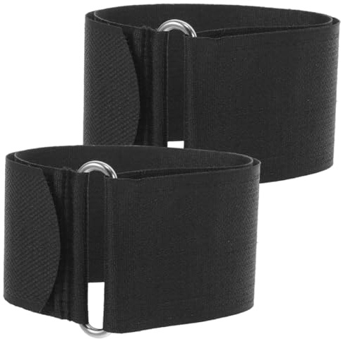 ifundom Verstellbare Fußpedalriemen, 1 Paar, Nylon Polyester Schwarz | Komfortable Rutschfeste Oberfläche, Einfache Anpassung, Vielseitiger Gurt, Flexible Spannung für Training