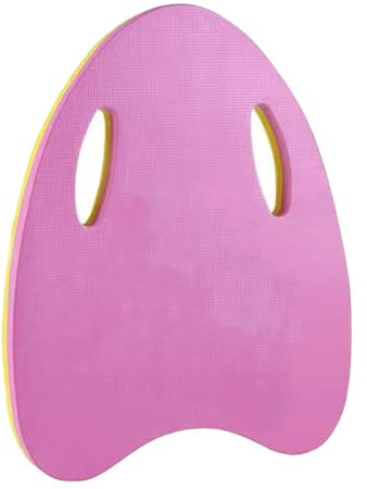 Valicaer Tabla de natación con asas, flotador de EVA para piscina, equipo de entrenamiento para principiantes, natación, antideslizante, ayuda de seguridad, tabla de entrenamiento de natación (rosa)