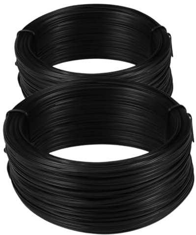 POPETPOP 2pièces Bobine De Fil De Ligature pour Barres Armature Fil Flexible Noir De Mètres pour Travaux Manuels Et Composition Végétale