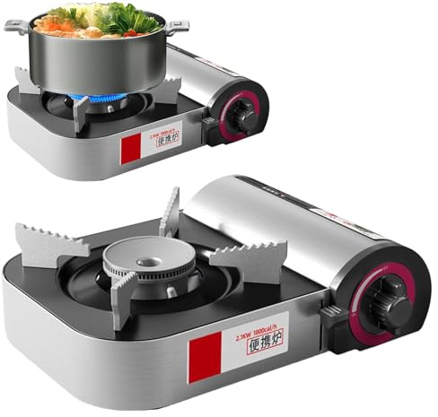 CGACCSD Tragbarer Herd Brenner - Leichtes Kochfeld - 2100W Windgeschütztes Kochwerkzeug Leichtes Küchenzubehör Für Outdoor Indoor Grillen Backpacking