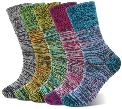 ZAKASA Chaussettes Coton Hommes Classiques: Chaussettes Mi Mollet Fantaisie Douces Respirantes Sans Couture Bureau Costume 5 Paires