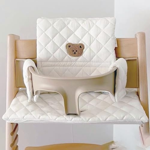 MINGZE Sitzkissen für Stokke Tripp Trapp Hochstuhl, 2-teilig Passend Hochstuhl Sitzkissen Set Mit Tasche, Ersatzbezug für Kinderhochstuhl laminierte Beschichtung Maschinenwaschbar