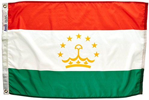 Annin Flagmakers Tadschikistan-Hofflagge USA, hergestellt nach Offiziellen Designspezifikationen der Vereinten Nationen, 6,1 x 9,1 m (Modell 974051)