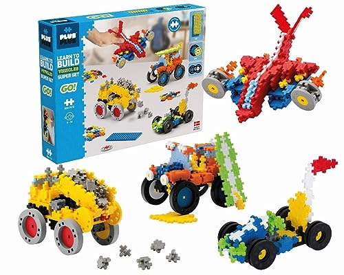 Plus-Plus 9607016 Kreativ-Bausteine, Learn to Build Fahrzeuge-Set, Konstruktionsspielzeug, PlusPlus Go, 800 Teile, Basic
