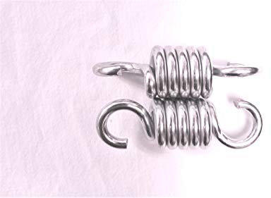Heavy duty Spring for garden swing hamock extension spring suspension hooks (2, 9.5cm S Shaped hooks)