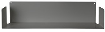TEEbooks - 1 Étagère Murale Livre 60 cm | Design Invisible & Minimaliste | Bibliothèque Murale | Made in Italy | Couleur Gris | Acier de Qualité | Fixation Murale Facile