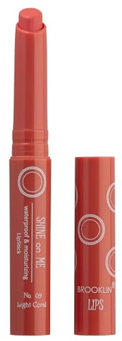 Impala - Rossetto Brooklin Shine On Me Colore Corallo Rosa Nº 09 | Idratante a Lunga Tenuta | Rossetto Lucido | Texture Morbida