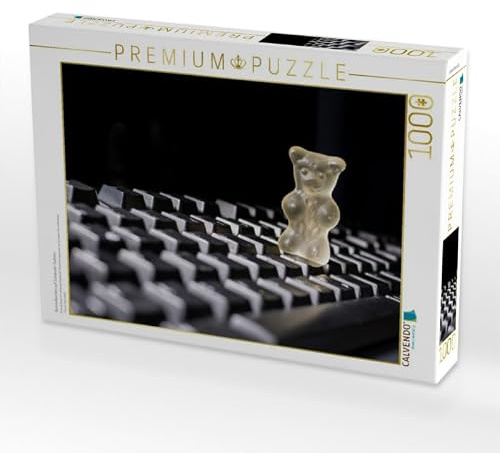 Puzzle · Gummibärchen auf Computer-Tastatur | Comic · 1000 Teile · Lege-Größe 64 × 48 cm · CALVENDO Puzzle