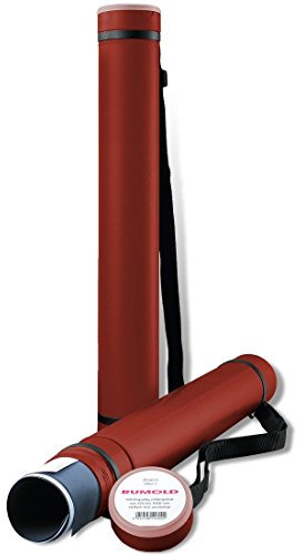 Rumold Zeichenrollen-Köcher, 600 mm - 1000 mm, Ø 80 mm, Polyethylen (4 Köcher, weinrot)