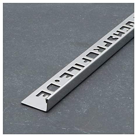 Fuchs PREMIUM Fliesenschiene Winkelprofil V2A Edelstahl glänzend, 9mm x 2,5m - 1 stück