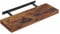 VASAGLE Wandregal, schwebendes Regal, 20 x 60 x 3,8 cm, Wandregal für Bilderrahmen, Dekoration, für Wohnzimmer, Arbeitszimmer, Küche, rustikales Braun LWS26BX