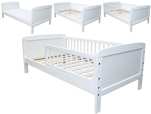 Micoland Kinderbett Juniorbett Bett160x70cm umbaubar Weiss