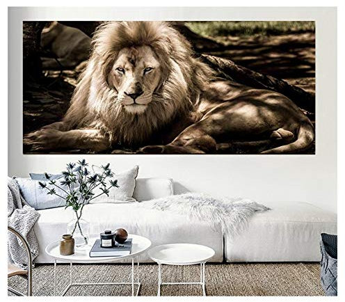 Aolala Groß Voll, Diamant Stickerei, Löwe Tier, 5D Diamond Painging Diy, Diamant Malerei Kreuzstich, Diamant Mosaik, Wandaufkleber, Angepasstes Foto, 50X150cm
