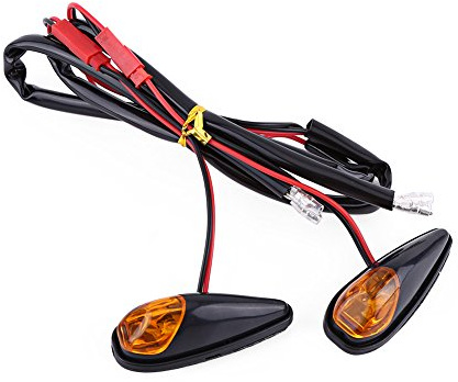 Yctze Luce di segnalazione per auto, 2 indicatori di direzione integrati per moto a LED