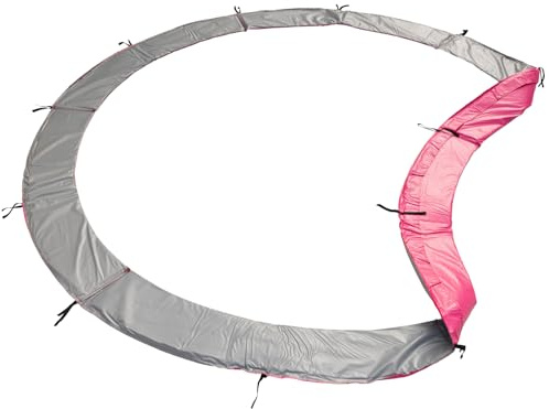 Matelas de Protection réversible pour Trampoline Ø430cm Melbourne - Gris réversible Rose - Installation Facile Attaches Auto-agrippantes