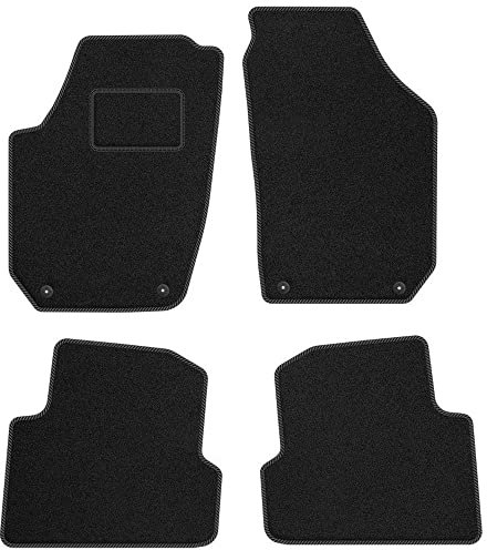 MOTOS Velours Standard Velours-Fußmatten passend für Skoda Fabia II 2007-2014 - Standard, Gewebt, Grau fußmatten Auto - Erleben Sie neuen Fahrkomfort mit einem Velours- Auto fußmatten Satz für Ihr A