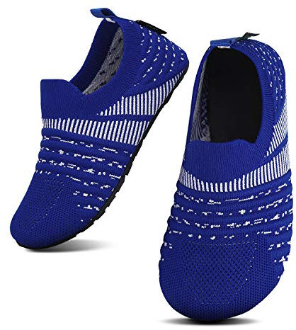 SAGUARO Kinder Hausschuhe Jungen Pantoffeln Mädchen Slippers rutschfest Yoga Kleinkinder Schuhe Unisex-Baby Indoor Weich Walkingschuhe Hüttenschuhe Hellblau 22/23 EU