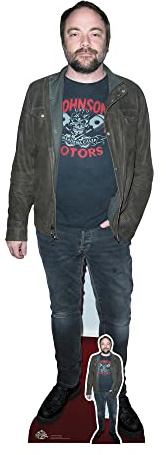 Star Cutouts CS934 Mark Sheppard Lifesize Cardboard Cutout with Mini – Supernatural & Sci-Fi Fan Display, Party Decoration & Collector Gift