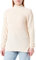 ICHI IHMARAT T Label Damen Strickpullover Rippstrickpullover mit Stehkragen Slim-Fit, Größe:M, Farbe:Tapioca (121403)
