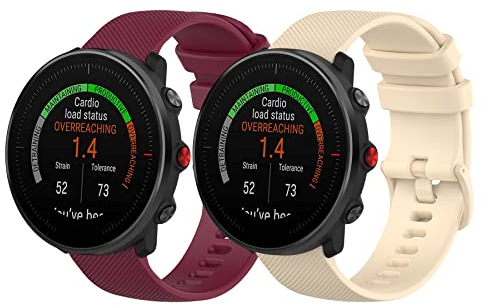 CHULN 2 Stücks Armband Kompatibel mit Polar Vantage M2, 22mm Atmungsaktiv Weiches Silikon Ersatzarmband für Vantage M/Grit X