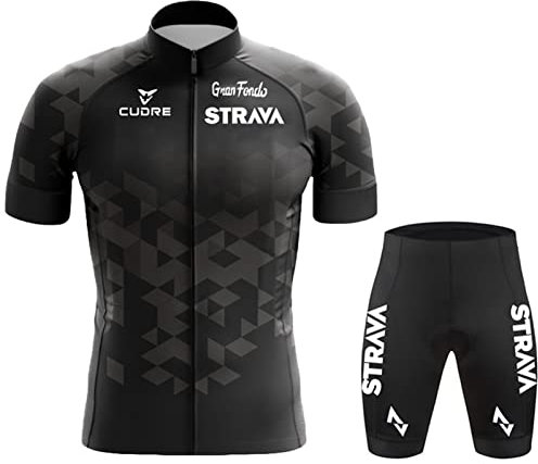 Radtrikot Set,Fahrradtrikot Herren,Atmungsaktives Sommer Kurzarm Fahrradtrikot Kurzarm + Radhose,Fahrradbekleidung Set für Fahrrad Rennrad MTB (2,L)