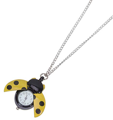Mipcase Seven Star MarienkäFer Taschenuhr - Vintage Quarz Pocket Watch FüR Damen Retro SchlüSselanhäNger Uhr in Multi-Farben ZeitüBerwachung