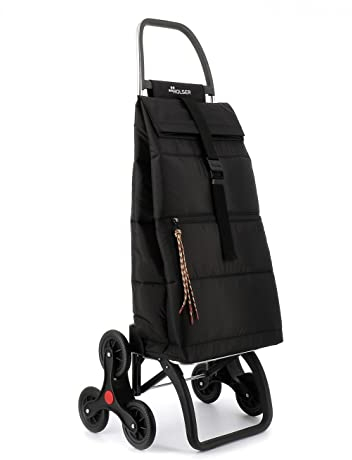 Einkaufstrolley Rolser Big Polar 6 Räder Treppensteiger - Schwarz