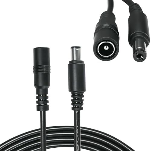 Multibao 1m/1.5m/2m/3m/5m/10m/15m/20m 2.1 x 5.5mm DC 12V Male to Female Power Supply Extension Cable for CCTV Cameras, PSU, LED Strips and General Electronic Devices (20 M)