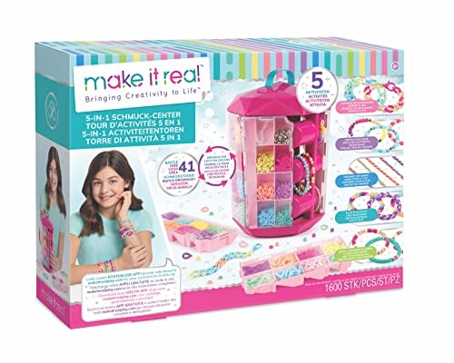 Make It Real 5in1 Activity Tower Perlenbehälter, Kreativ-Set 1754