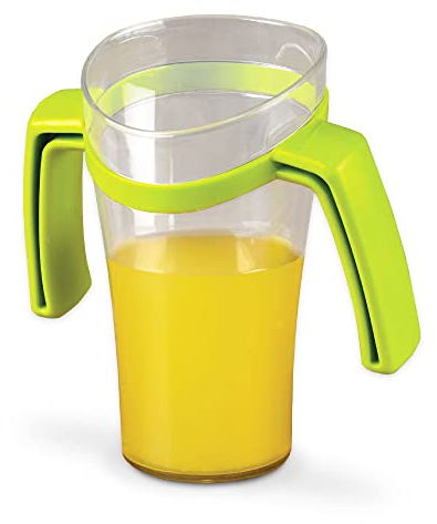 Nosey Cup with Handles | Adult Drinking Cup for Elderly | Plastic Cup with Handles | Adult Beaker | Adult Feeding Cup | Disability Drinking Cup | Drinking Aid | Cut Out Cup | Cup with Cut Out