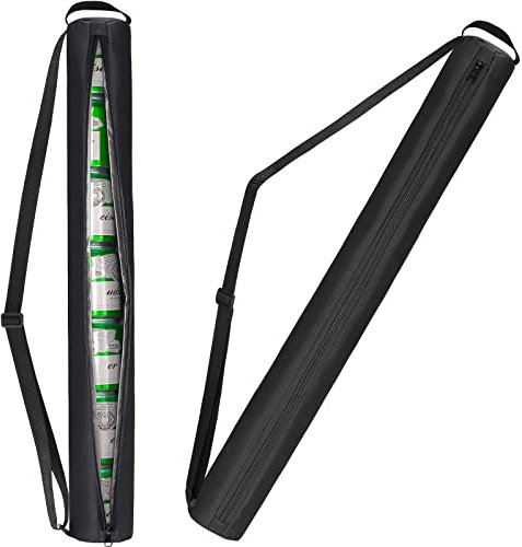 Beer Sleeve for Golf Bag,7-Can Insulated Cooler Sleeve, Beer Drink Accessories Sling Cooler Fits Most Golf Bags Styles and Types (Black)