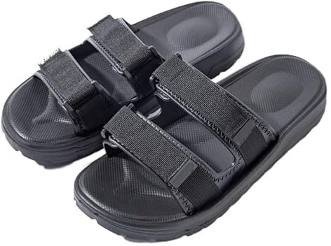 Chaussure diabétique pour homme, chaussons orthopédiques diabétiques confortables réglables, chaussons intérieurs extra larges en mousse à mémoire de forme gonflée pour œdème des pieds-Black||44