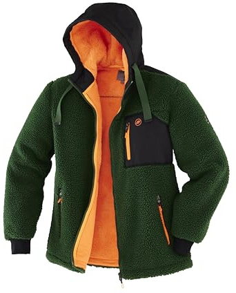 TERRAX WORKWEAR Faserpelzjacke forstgrün-orange M