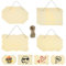 Panneau en Bois Non Fini à Suspendre 12pcs - 20cm Plaque Rectangulaire, Planche de Bricolage pour Porte, Pyrogravure et Peinture