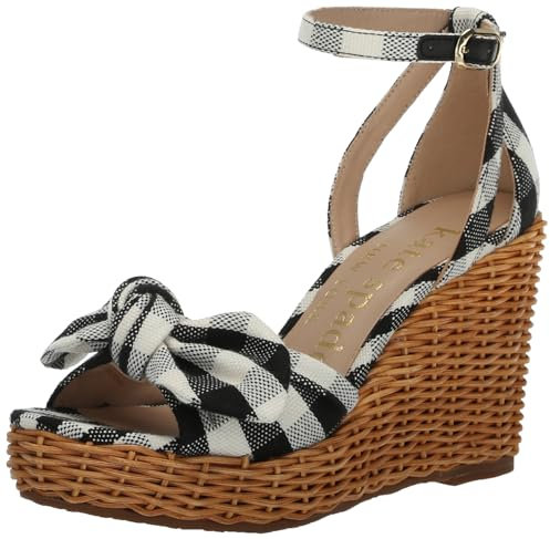 Kate Spade New York Damen Tianna Wicker Keilsandalen, schwarz / creme, 41 EU