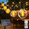 btfarm Guirnaldas Luces Exterior Solar con Mando a Distancia, 23M 30+3 G40 Bombillas Solares LED Exterior Jardin, 4 Modos Guirnalda Solar Exterior Placa Solar Cadena para Exteriores Terraza Patio