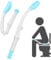 Fanwer Toilet Aids Tools,Foldable Blue Long Reach Comfort Wipe,Extends Your Reach Over 15 Grips Toilet Paper or Pre-Moistened Wipes
