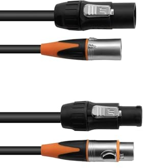 EUROLITE Kombikabel DT-2 DMX IP T-Con/3 Pin XLR 3m | Hochwertiges Hybridkabel