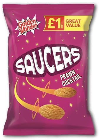 Golden Wonder Saucers Prawn Cocktail 40g - Box of 18 Bags
