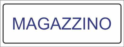 M-ITALY CARTELLO SEGNALETICO UNI - Magazzino - Adesivo Extra Resistente, Pannello in Forex, Pannello In Alluminio (60x25, Plastica)