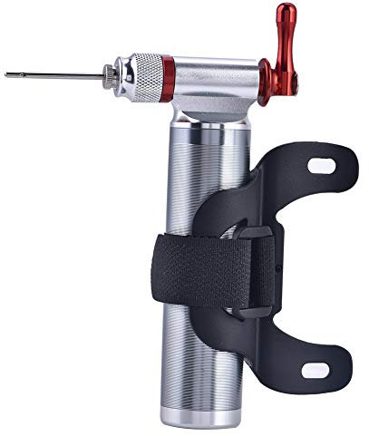 Pompe à Vélo Portable, Mini Gonfleur de Pneu de Vélo, Gonfleur Léger de Dioxyde de Carbone en Alliage D'aluminium adapté pour Presta et Schrader
