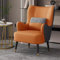 Upholstered Rocking Chair for Nursery - Mid Century Arm Chair with High Back, Comfy Single Living Room Chair, Sturdy Legs and Sponge Padding