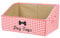 APITOS Dog Toy Basket,Large Dog Toy Bin Dog Toy Box Storage Box,Checkered Dog Toy Bin-with Sturdy Handle-Foldable Fabric Trapezoid Organizer Boxes for Pet Toys, Blankets and Accessories