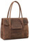 STILORD 'Carrie' Handtasche Shopper Damen Leder Umhängetasche Groß Bowling Bag Handtasche Hobo Bag Tote Tasche Schultertasche für Frauen Vintage Echtleder, Farbe:avani - braun